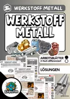 Vorschau - Arbeitsblätter - Werkstoff Metall (Eigenschaften, Metallarten) - Deckblatt