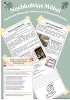 Vorschau - Arbeitsblätter - Nachhaltige Möbel – Tippkarte & didaktische Reserve zur Wohnungseinrichtung (Arbeitslehre Verbraucherbildung) - Deckblatt
