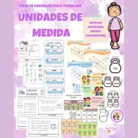Vista previa - Hojas de trabajo - Pack unidades de medidas: longitud, masa, capacidad - Portada