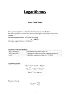 Vorschau - Arbeitsblätter - Logarithmus - Deckblatt