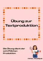 Vorschau - Arbeitsblätter - la production du texte - Übung Klasse 10 - Deckblatt