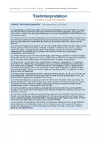 Vorschau - Arbeitsblätter - Aufgabenheft zur Textinterpretation + Lösungen - Deckblatt