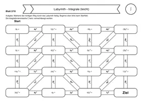 Vorschau - Arbeitsblätter - Vertretungsstunde Mathe: Integralrechnung Rechenlabyrinthe - Seite 2