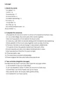 Vorschau - Arbeitsblätter - Vocabulary Worksheet – My World: Teen activities & society - Deckblatt