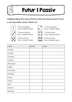 Vorschau - Spiele - "Verben würfeln" Futur I Passiv - Seite 1