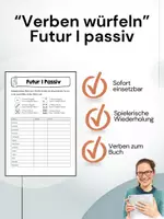 Vorschau - Spiele - "Verben würfeln" Futur I Passiv - Deckblatt