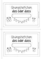 Vorschau - Arbeitsblätter - Übungsheft das oder dass (3 - 5 Klasse) - Seite 1