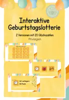 Vorschau - Präsentationen/Tafelbilder - Interaktive Geburtstagslotterie mit 20 Glückszahlen Privilegien - Deckblatt