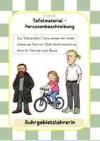Vorschau - Präsentationen/Tafelbilder - Tafelmaterial Einstieg Personenbeschreibung Klasse 3 - Deckblatt