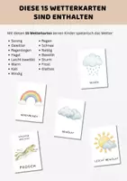 Vorschau - Bildkarten - Wetter Bildkarten Kita Grundschule | Wetterkarten Morgenkreis A6-Format - Seite 3