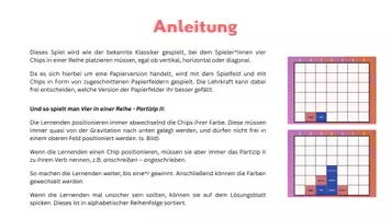 Vorschau - Spiele - Partizip II - Vier in einer Reihe (DaZ / DaF) - Spiel für Verbformen (A1 / A2) - Seite 3