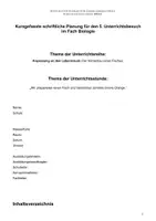 Vorschau - Unterrichtsreihen - Unterrichtsentwurf: Wir präparieren eine Forelle! - Deckblatt