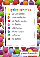 Vorschau - Bildkarten - Regenbogensteinchen (bunte Schokolinsen) - homeschooling, corona - Deckblatt