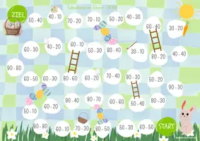 Vorschau - Spiele - Rechenspiel Ostern Subtraktion ZR 100 6-fach differenziert! - Seite 3