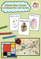 Vorschau - Mal- und Bastelvorlagen - Ostern, Karten gestalten, Abstrakte Kunst in der Grundschule - Deckblatt