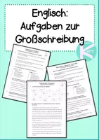 Vorschau - Arbeitsblätter - Englisch: Übungen zur Großschreibung - Capitalization - Deckblatt