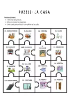 Vista previa - Juegos / Gamificación - House Vocabulary Puzzle | Puzzle de la Casa en Español - página 1