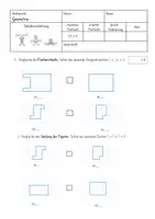 Vorschau - Test - Geometrietest zum Thema Rechter Winkel, Zirkel und Linien - Deckblatt
