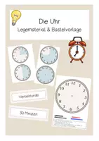 Vorschau - Arbeitsblätter - Legematerial Uhr plus Bastelvorlage - Deckblatt