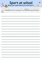 Vorschau - Stundenentwürfe - Writing a comment / Sport at school / Materialpaket / Warm up game / - Deckblatt