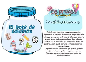 Vista previa - Tarjetas / Manipulativos - FRASCO DE PALABRAS - Portada