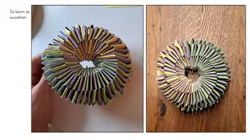Vorschau - Mal- und Bastelvorlagen - Fidget-Toy, Kranz oder Tier aus Papierstreifen falten - Seite 1