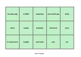 Vorschau - Aufgabenkarten - Mixed Tenses - Sentence Structure Cards - Seite 2