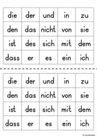 Vorschau - Spiele - 100 häufigste Wörter, Spiel, Grundwortschatz, Wörter versenken - Seite 3
