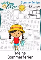 Vorschau - Arbeitsblätter - Sommer | Deutsch & Mathe | Freiarbeit | Klasse 1-4 - Seite 1