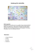 Vorschau - Mal- und Bastelvorlagen - Kunst Grundschule, Wir gestalten unsere Welt, Gemeinschaftsbild, Weltkarte - Seite 1