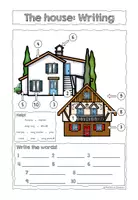 Vorschau - Arbeitsblätter - Homeschooling: The house Writing Worksheets - Seite 1