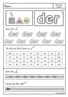 Vorschau - Arbeitsblätter - 100 häufigste Wörter, Schreibkompetenz, Leseverständnis, Grundwortschatz - Seite 3
