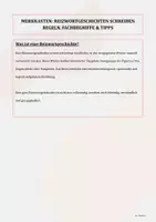 Vorschau - Arbeitsblätter - Reizwortgeschichte schreiben Regeln, Fachbegriffe, Tipps, Übungen und Lösungen - Probevorbereitung Klasse 4 - Seite 1