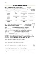 Vorschau - Arbeitsblätter - The Great American Road Trip (Simple Past, Present Perfect, Irregular Verbs) - Seite 1