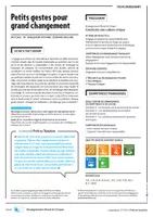 Aperçu - Préparation de séance / Séance complète - Petits gestes pour de grands changements - Cycle 4 - Page 1