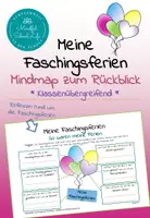 Vorschau - Arbeitsblätter - Mein Faschingsferien-Rückblick: So waren meine Faschingsferien - Deckblatt