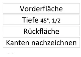 Vorschau - Bildkarten - Quader in Kabinettprojektion - Wort-/Bildkarten - Seite 1