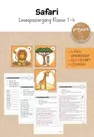 Vorschau - Arbeitsblätter - Safari Lesespaziergang (4-fach differenziert) / Klasse 1-4 - Deckblatt