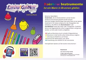 Vorschau - Arbeitsblätter - Kinderlied für die Rainbow Instrumente - Ist ein Mann in‘n Brunnen g‘fallen - Deckblatt