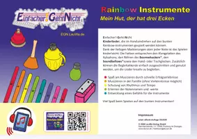 Vorschau - Arbeitsblätter - Kinderlied für die Rainbow Instrumente - Mein Hut, der hat drei Ecken - Deckblatt