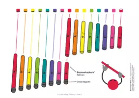 Vorschau - Arbeitsblätter - Kinderlied für die Rainbow Instrumente - Hänschen klein - Seite 1