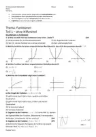 Vorschau - Klassenarbeiten - Klassenarbeit Funktionen JGST 8 - mit Regression - Deckblatt