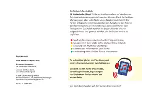 Vorschau - Arbeitsblätter - 18 Kinderlieder BAND 2 für Rainbow Instrumente | Soundbellows® | Boomwhackers® - Seite 1