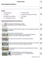 Vorschau - Unterrichtsreihen - Rezept für Pizzabrötchen Schritt-für-Schritt - Deckblatt