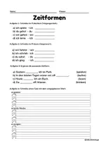 Vorschau - Arbeitsblätter - Deutsch Klasse 2/3 Zeitformen - Seite 1