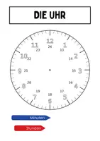 Vorschau - Mal- und Bastelvorlagen - Uhr Bastelvorlage - die Uhrzeit - Lernuhr (versch. Varianten) - Seite 3
