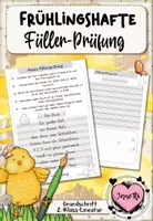 Vorschau - Arbeitsblätter - Frühlingshafte Füllerprüfung | Grundschrift | Füllerführerschein Grundschule - Deckblatt