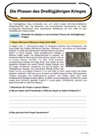 Vorschau - Arbeitsblätter - Die Phasen des Dreißigjährigen Krieges (1618 - 1648) - Seite 1
