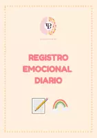 Vista previa - Refuerzo / NEE / Materiales de apoyo - REGISTRO EMOCIONAL DIARIO - @PSP - Portada