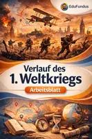 Vorschau - Arbeitsblätter - Arbeitsblatt - Verlauf erster Weltkrieg - Deckblatt